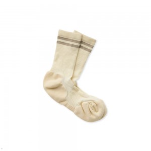 Beige Tracksmith Merino Tube Sock | YUACN-0257