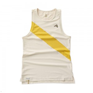 Beige Yellow Tracksmith Van Cortlandt Women's Singlet | DHXLY-5268