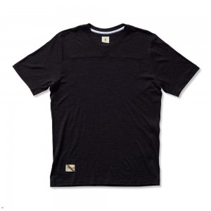 Black Tracksmith Harrier Men's Tee | HKWYS-2784