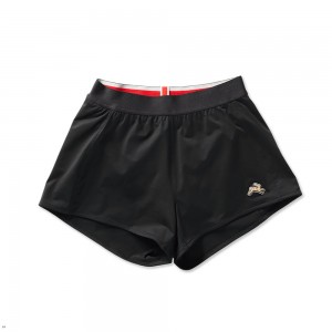 Black Tracksmith Session Speed Women's Shorts | KMNBW-2647