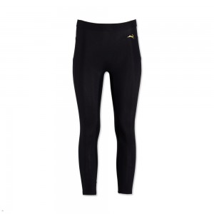 Black Tracksmith Turnover Crop Women's Tights | APLCB-3976