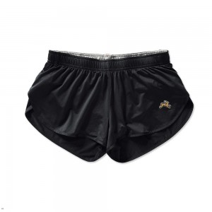 Black Tracksmith Twilight Split Women's Shorts | QZPYB-5904