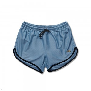 Blue Black Tracksmith Van Cortlandt Men's Shorts | HDCLJ-8715