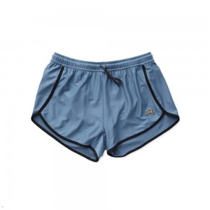 Blue Black Tracksmith Van Cortlandt Women's Shorts | UXFSR-9541