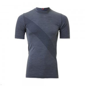 Blue Tracksmith Brighton Base Layer Men's Tee | KZEGT-3468