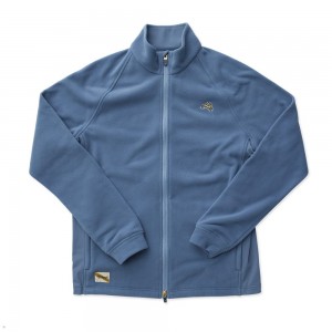 Blue Tracksmith Franklin Fleece Men's Jacket | SHRFA-9134