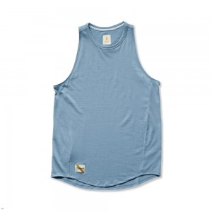 Blue Tracksmith Harrier Women's Tank | ZETGN-3420