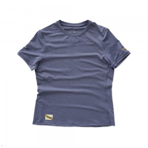 Blue Tracksmith Session Women's Tee | TXUSP-9203