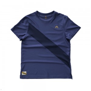 Blue Tracksmith Van Cortlandt Women's Tee | BCHVD-3765