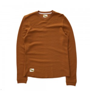 Brown Tracksmith Fells Waffle Women's Base Layer | WVNSD-6498