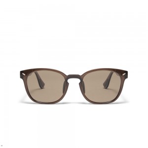 Brown Tracksmith The Charles Sunglasses | YURMI-1604