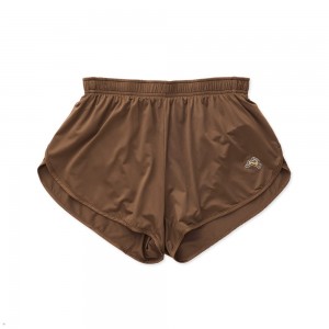 Brown Tracksmith Twilight Split Men's Shorts | OAUGJ-8749