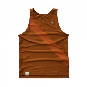 Brown Tracksmith Van Cortlandt Men's Singlet | PFOEG-9340