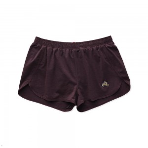 Burgundy Tracksmith Session Women's Shorts | ETPRW-8236