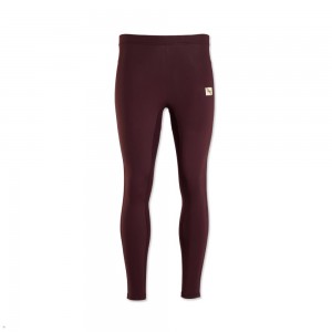 Burgundy Tracksmith Turnover Men's Tights | UHZRT-0195