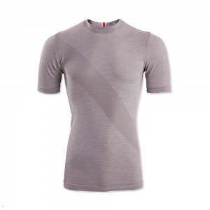 Grey Tracksmith Brighton Base Layer Men's Tee | OYRPS-5413