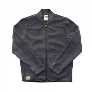 Grey Tracksmith Fens Fleece Men's Jacket | WVGTE-2180