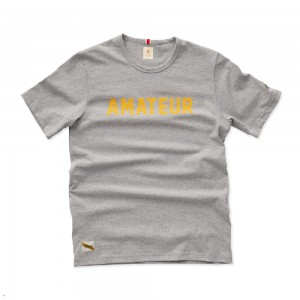 Grey Tracksmith Grayboy Amateur Men's Tee | BSWJH-6852