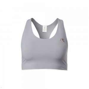 Grey Tracksmith Run Cannonball Run Women's Bra | KIJHL-5426