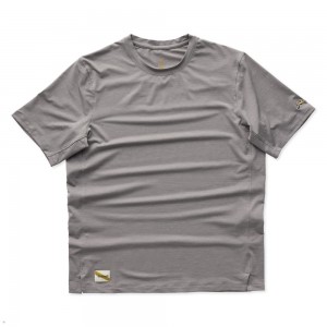 Grey Tracksmith Session Men's Tee | YLXEI-3184