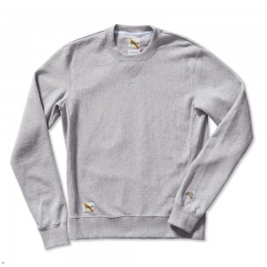 Grey Tracksmith Trackhouse Crew Men's Sweatshirt | KRZVT-8293