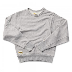 Grey Tracksmith Trackhouse Midweight Crew Women's Sweatshirt | IKNSG-2396