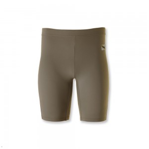 Khaki Tracksmith Turnover Half Men's Tights | FSMAX-5017