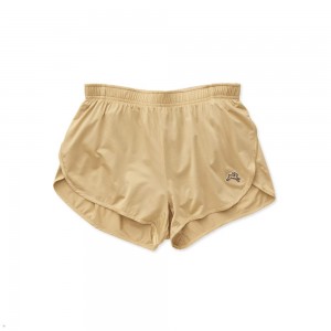 Khaki Tracksmith Twilight Split Women's Shorts | XITGM-3496