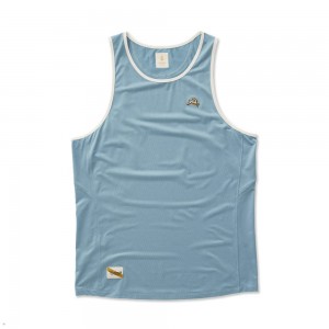 Light Blue Tracksmith Twilight Men's Tank | JWZHM-1748