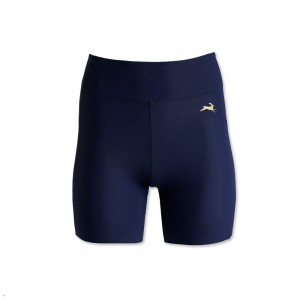 Navy Tracksmith Allston Women's Shorts | QIFDK-4783