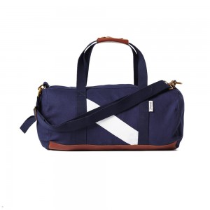 Navy Tracksmith Club Duffel Bags | GPNTV-7012