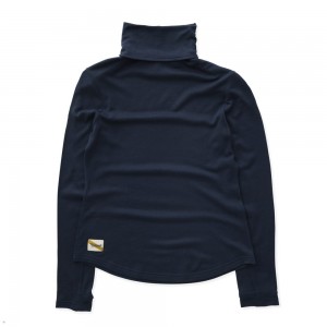 Navy Tracksmith Fells Turtleneck Women's Base Layer | YVHNM-1904