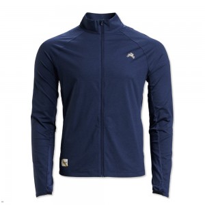 Navy Tracksmith Session Men's Jacket | AWSQC-0235