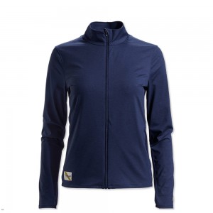 Navy Tracksmith Session Women's Jacket | OVCEQ-3275