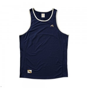 Navy Tracksmith Twilight Men's Tank | NXTAQ-1867