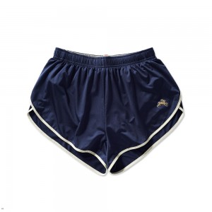 Navy Tracksmith Twilight Split Men's Shorts | SNAOM-2038