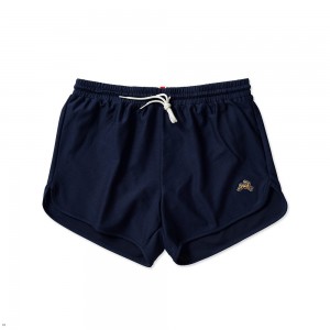 Navy Tracksmith Van Cortlandt Men's Shorts | UDONR-1598