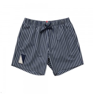 Navy White Tracksmith Run Cannonball Run Men's Shorts | RJLSX-0285