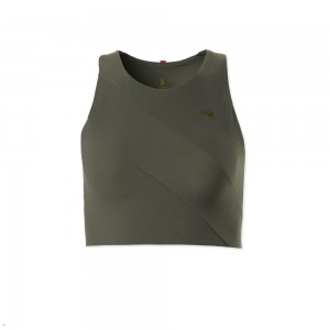 Olive Tracksmith Bell Lap Women's Tops | MXRLJ-5972