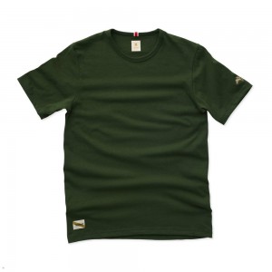 Olive Tracksmith Grayboy Men's Tee | KSTAH-8312