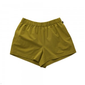 Olive Tracksmith Rapid Transit Women's Shorts | VHFCM-1237