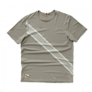 Olive Tracksmith Strata Men's Tee | OZYJL-8452