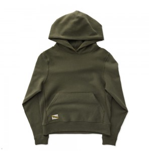 Olive Tracksmith Trackhouse Women's Sweatshirt | KZLXY-6285