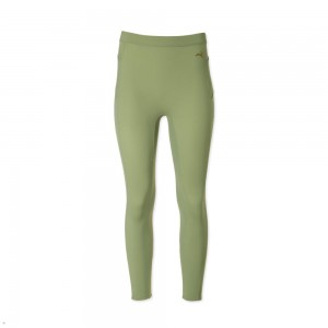 Olive Tracksmith Turnover Crop Women's Tights | HWDRK-1745