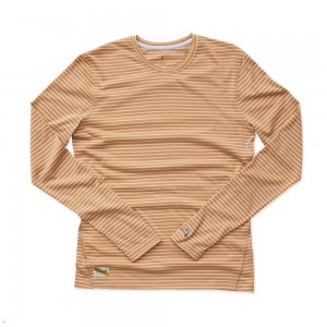 Orange Tracksmith Horizon Long Sleeve Men's Shirts | JRHEO-2790