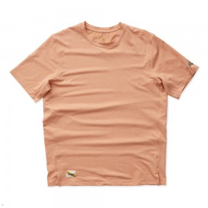 Orange Tracksmith Session Men's Tee | HVZJM-0759