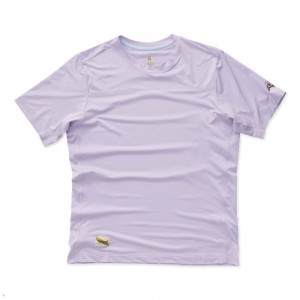 Purple Tracksmith Twilight Men's Tee | NWZOE-5137