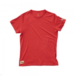 Red Tracksmith Harrier Women's Tee | APXHO-3957