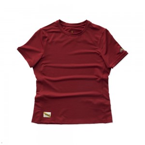 Red Tracksmith Session Women's Tee | XQAZK-2738