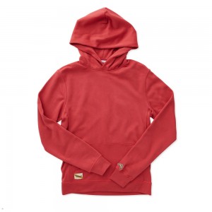 Red Tracksmith Trackhouse Midweight Men's Sweatshirt | KUMFD-1089